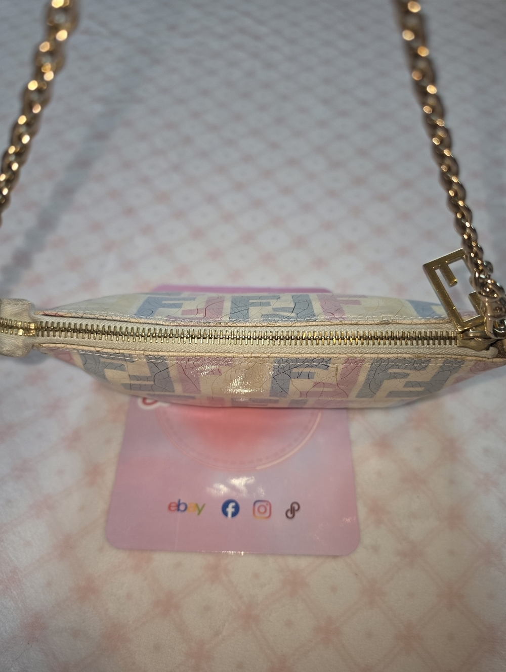 Fendi Zucca Mini Pochette Chain Bag – Vintage FF Monogram - Picture 7 of 9